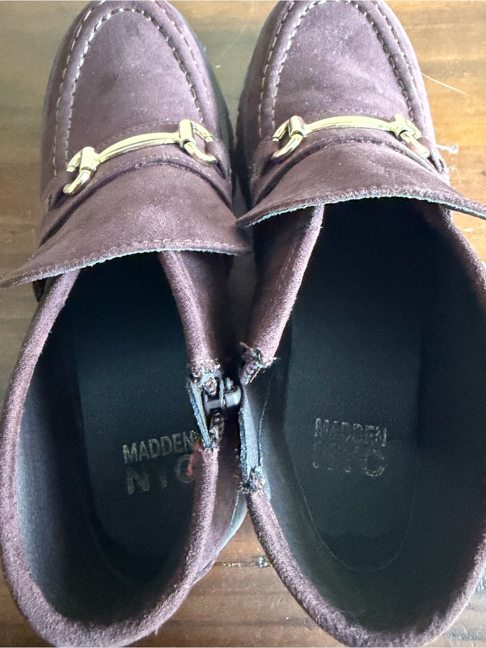 Madden NYC Women’s Chocolate Brown Leon Suede Horsebit Lug Sole Ankle Boots 9 - Picture 7 of 7